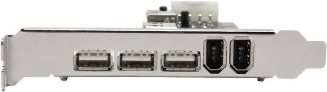Alt view image 2 of 7 - Rosewill 3+1 USB 2.0/ 2+1 1394a VIA PCI Add On Card Model RC-110-LX Replacement For RC-110