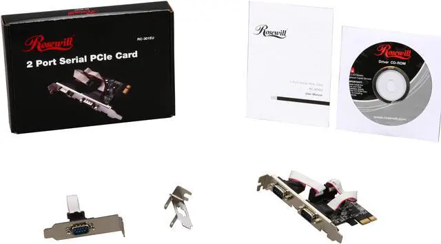 Alt view image 5 of 5 - Rosewill RC-301EU - 2-Port PCIe Serial Card
