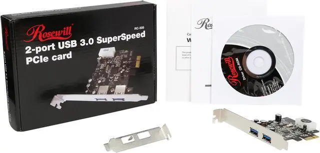 Alt view image 5 of 5 - Rosewill RC-505 - 2-Port USB 3.0 PCI Express Card