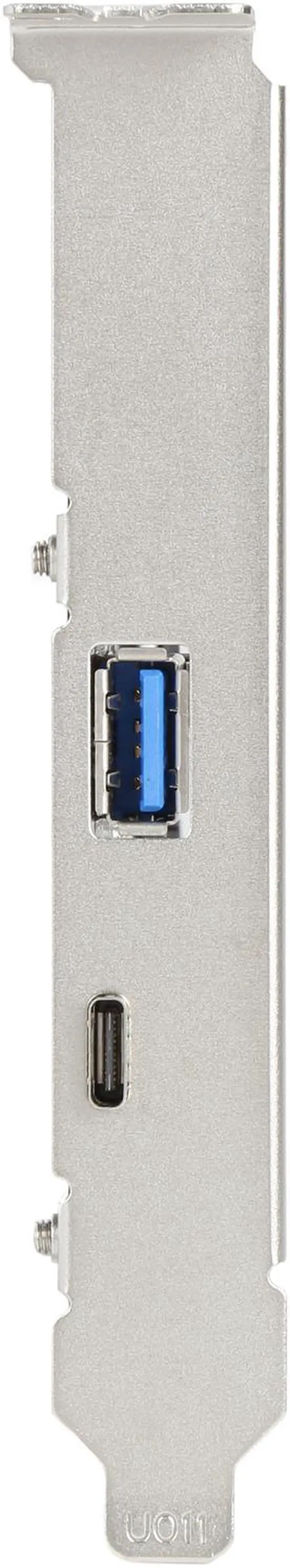 Alt view image 2 of 5 - Rosewill RC-509 PCI-E (PCI Express) to USB 3.1 (Type A +Type C) Expansion Card USB 3.1 Gen II SuperSpeed 10Gbps Internal 15-Pin Power Connector USB-C Port 3A Charging Power With Asmedia Chipset