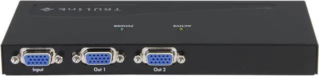 Alt view image 3 of 5 - C2G 29503 2-Port VGA (UXGA) Monitor Splitter/Extender (Female Input), TAA Compliant, Black