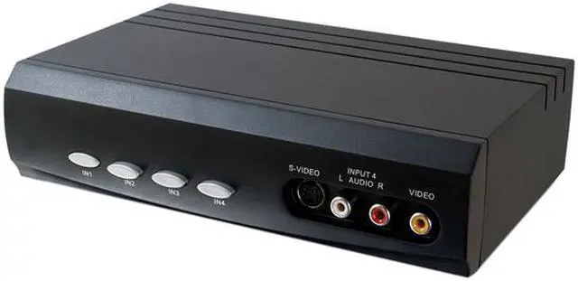 Main image of Cables To Go 4x2 S-Video + Composite Video + Stereo Audio Selector Switch 28750