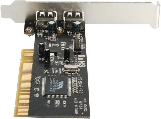 Alt view image 3 of 6 - Koutech USB 2.0 PCI (2 x Ext+2 x Int Header-pin) Model IO-PU222