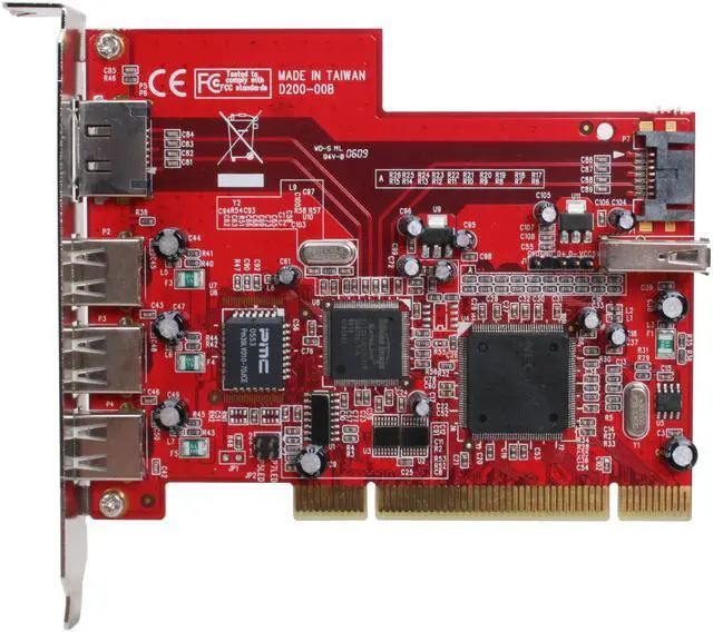 Alt view image 3 of 7 - Koutech 4 x Hi-Speed USB 2.0 + 2 x SATA Combo PCI Host Controller Model KW-5200