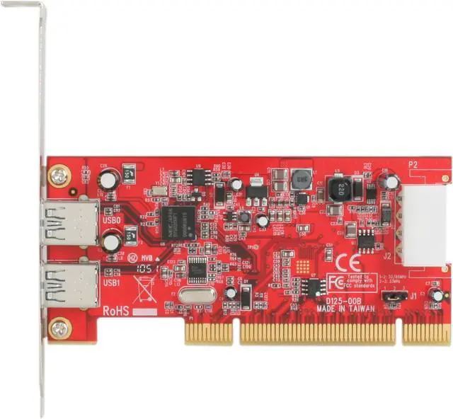 Alt view image 3 of 6 - Koutech 2-Port SuperSpeed USB 3.0 PCI Card Model IO-PU230
