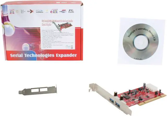 Alt view image 6 of 6 - Koutech 2-Port SuperSpeed USB 3.0 PCI Card Model IO-PU230