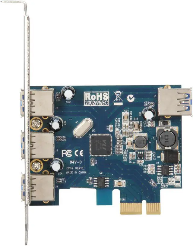 Alt view image 3 of 6 - Koutech 4-Port SuperSpeed USB 3.0 PCI Express Model IO-PEU433