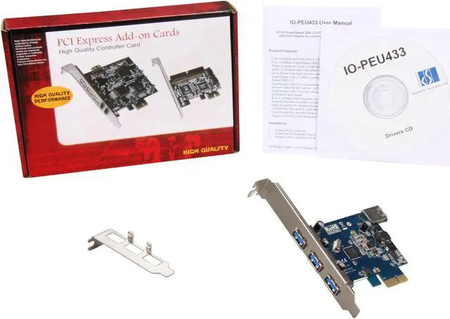 Alt view image 6 of 6 - Koutech 4-Port SuperSpeed USB 3.0 PCI Express Model IO-PEU433