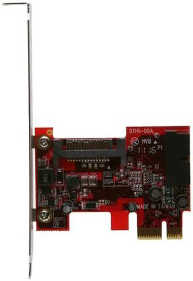 Alt view image 3 of 5 - Koutech Dual Channel USB 3.0 PCI Express Card w/ USB3 ICC & 15-pin SATA Power Connector Model IO-PEU235