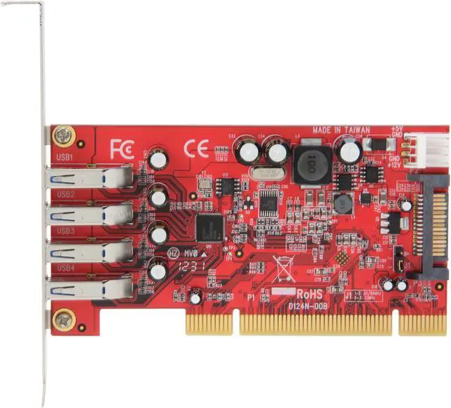 Alt view image 3 of 5 - Koutech 4-Port SuperSpeed USB 3.0 PCI Add-On Card Model IO-PU430