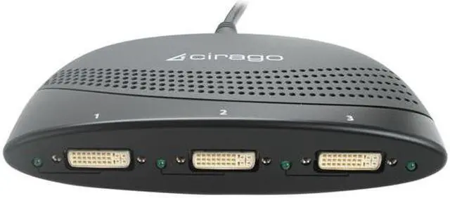 Alt view image 2 of 5 - Cirago HDX3DV01 HydraDisplay X3 DisplayPort to 3 DVI Multimonitor Adapter