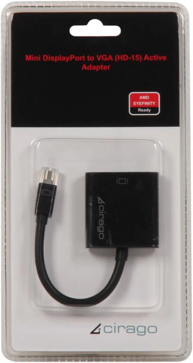 Alt view image 4 of 4 - Cirago DPA2011 Mini DisplayPort to VGA (HD-15) Active Adapter