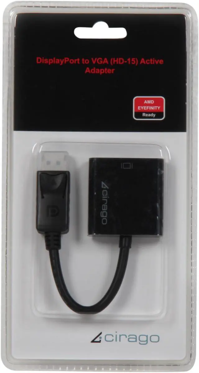 Alt view image 4 of 4 - Cirago DPA1011 DisplayPort to VGA (HD15) Active Adapter