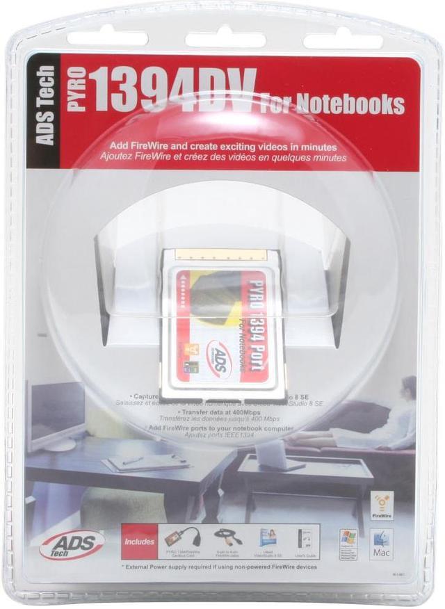Main image of ADS Tech API-601 1394 Card Bus PYRO 1394DV For Notebooks