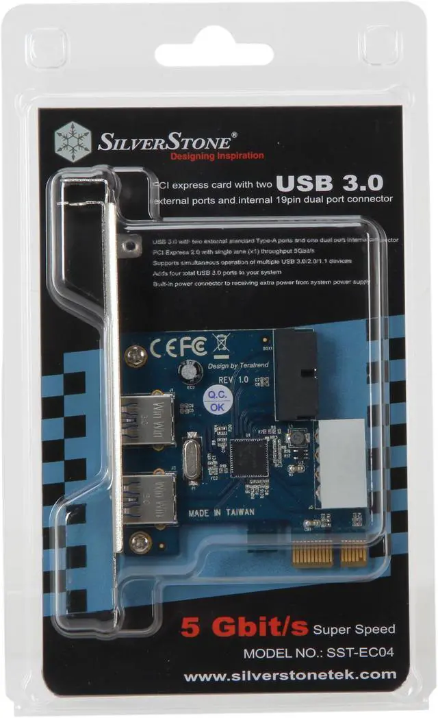 Alt view image 7 of 7 - Silverstone PCI-E to USB 3.0 Add-On Card Model SST-EC04-P
