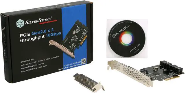 Alt view image 5 of 5 - Silverstone ECU01 PCI Express Card with Dual Internal 19pin USB 3.0 Connectors