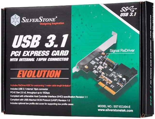 Alt view image 7 of 7 - Silverstone Add-On Card Model SST-ECU04-E