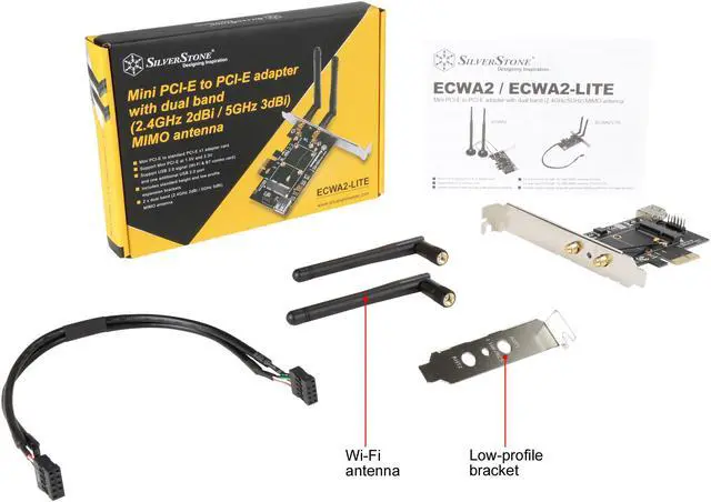 Alt view image 6 of 5 - Silverstone Add-On Card Model SST-ECWA2-LITE