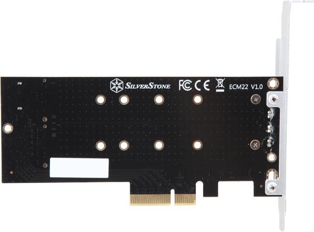 SilverStone Silverstone SST-ECM27 - Carte Adaptateur NVMe 1 Emplacement et 2  emplacements SATA M.2 SSD vers PCI-E x4 (SST-ECM27)