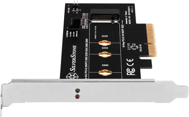 Alt view image 4 of 17 - Silverstone SST-ECM21-E Screwless design M.2 PCIe/NVMe SSD to PCIe x 4 Add-On Card
