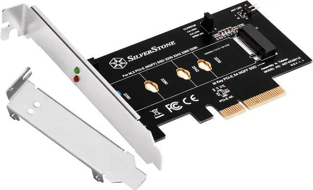 Alt view image 10 of 17 - Silverstone SST-ECM21-E Screwless design M.2 PCIe/NVMe SSD to PCIe x 4 Add-On Card