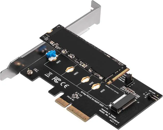 Alt view image 9 of 17 - Silverstone SST-ECM21-E Screwless design M.2 PCIe/NVMe SSD to PCIe x 4 Add-On Card