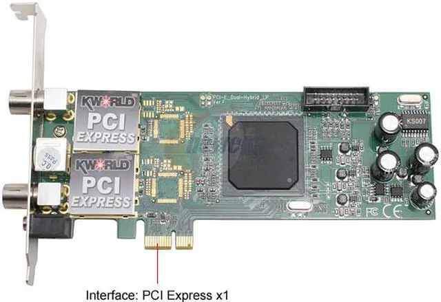 Alt view image 3 of 8 - KWORLD Dual Analog TV Tuner VS-TVPE210RF PCI-Express x1 Interface