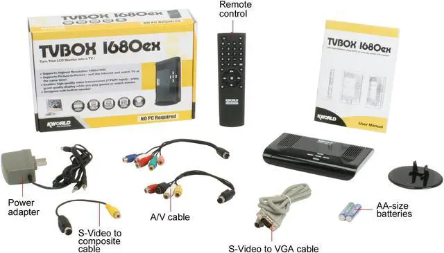 Alt view image 6 of 6 - KWorld KW-SA220 External TVBox 1680ex w/ YPbPr 1080i Signal Input