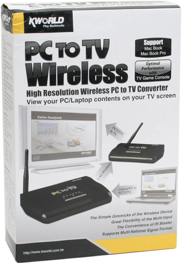 KWORLD 2.4G Wireless AV/PC TO TV Converter SA240 Wireless Interface ...