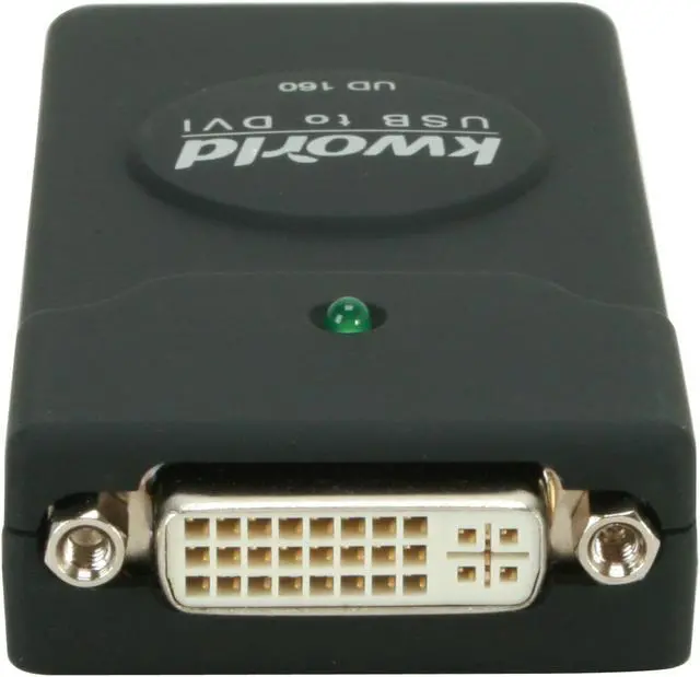 Alt view image 4 of 5 - KWORLD USB to DVI/VGA/HDMI Video Adapter UD160 1680 x 1050 USB 2.0 Interface