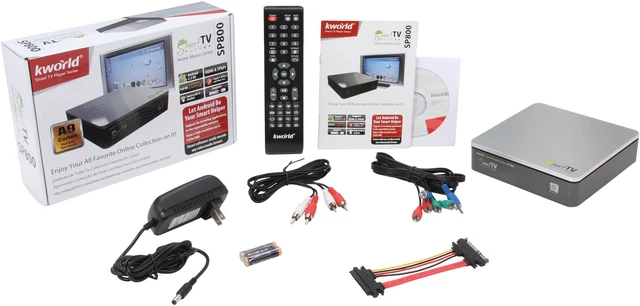 Alt view image 6 of 6 - Kworld Wi-Fi Smart TV Player SP800 - Home Media Center Full HD 1080P Android 2.3 OS Google Browser HTML 5 & Flash 10.2 Email Rec. & Sending USB 2.0 and External SATA interface w/ Remote control