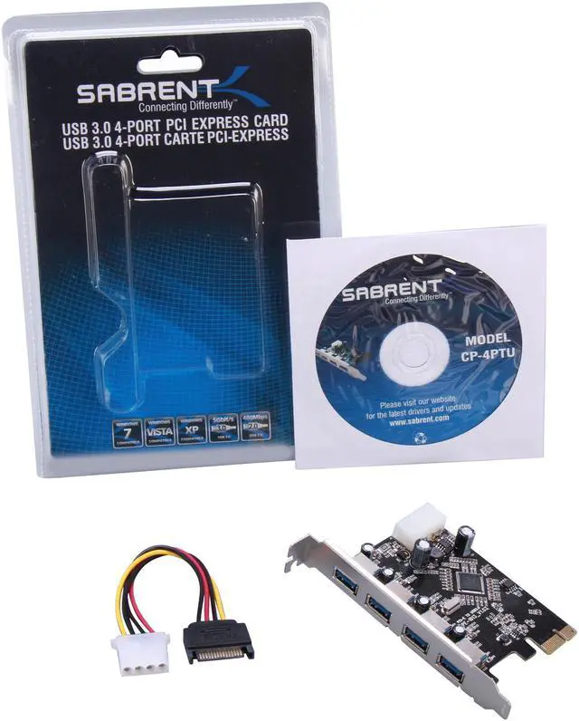 Alt view image 6 of 7 - SABRENT USB 3.0 4-Port PCI Express Card Model CP-4PTU