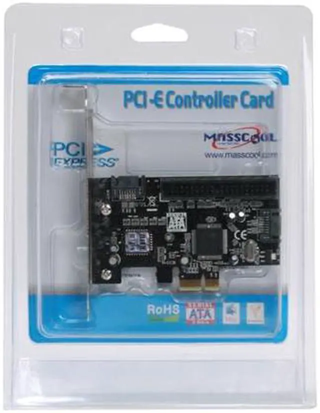 Alt view image 7 of 7 - MASSCOOL 2-Port SATA II + 1 Port ATA133 PCI-E Controller Card Model XWT-PCIE11