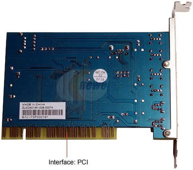 Alt view image 3 of 5 - Zonet 4+1 USB / 2+1 Firewire Ports Combo PCI Host Controller Model ZUC2401