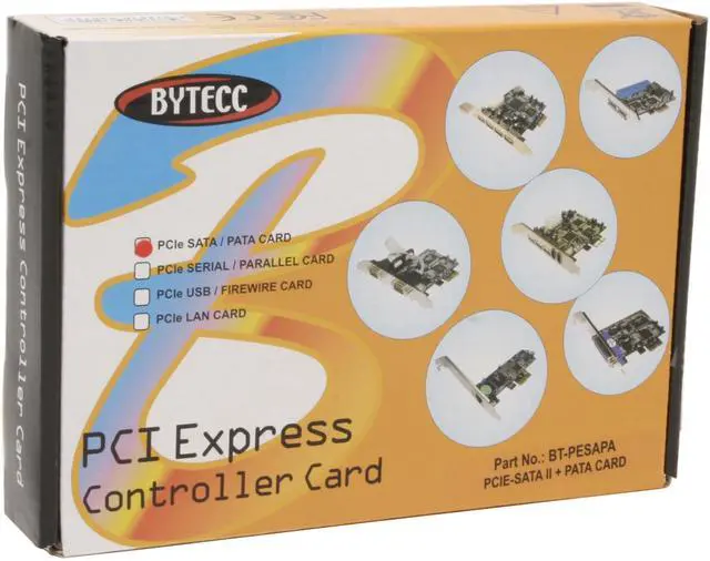 Alt view image 7 of 7 - BYTECC PCIe SATA II 300 + PATA Raid Card Model BT-PESAPA