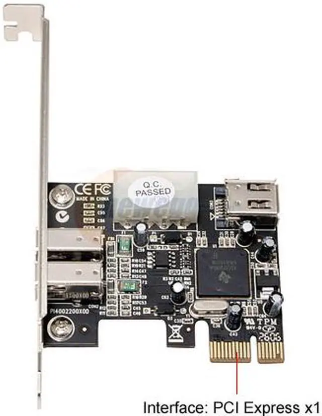 Alt view image 3 of 7 - BYTECC 2+1 Ports PCIe Firewire 1394a Card Model BT-PE1394