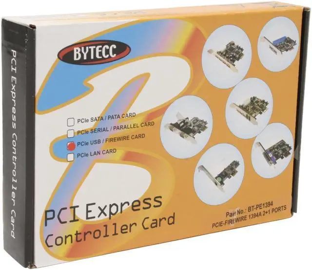 Alt view image 7 of 7 - BYTECC 2+1 Ports PCIe Firewire 1394a Card Model BT-PE1394