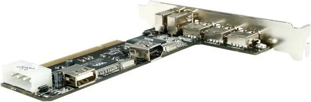 Alt view image 5 of 6 - VANTEC 4-Port USB 2.0 & 3-Port FireWire 400 PCI Combo Host Card Model UGT-UF100
