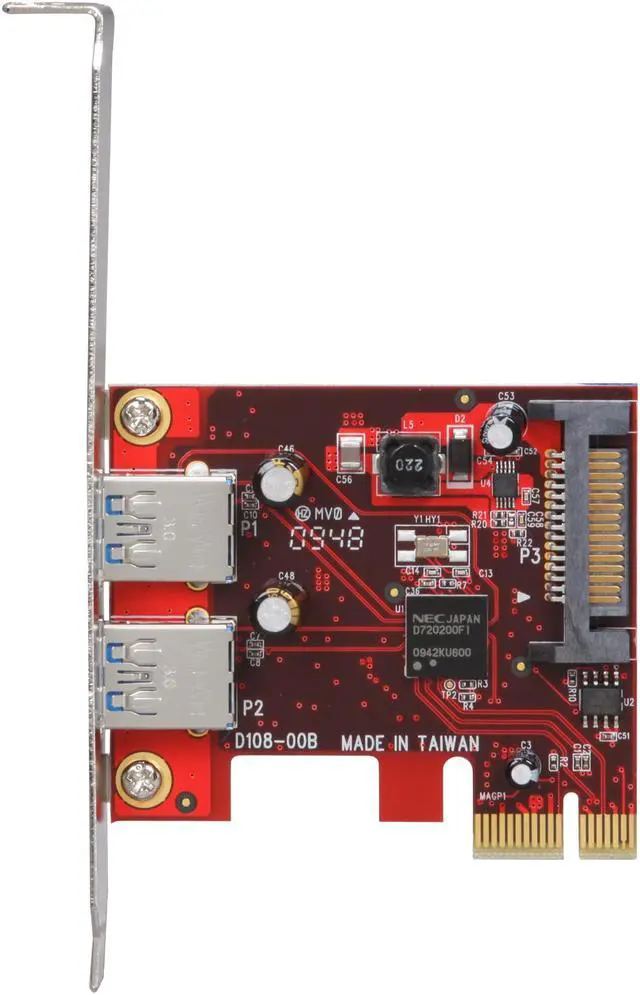 Alt view image 3 of 6 - VANTEC 2-Port SuperSpeed USB 3.0 PCI-E Host Card Model UGT-PC302