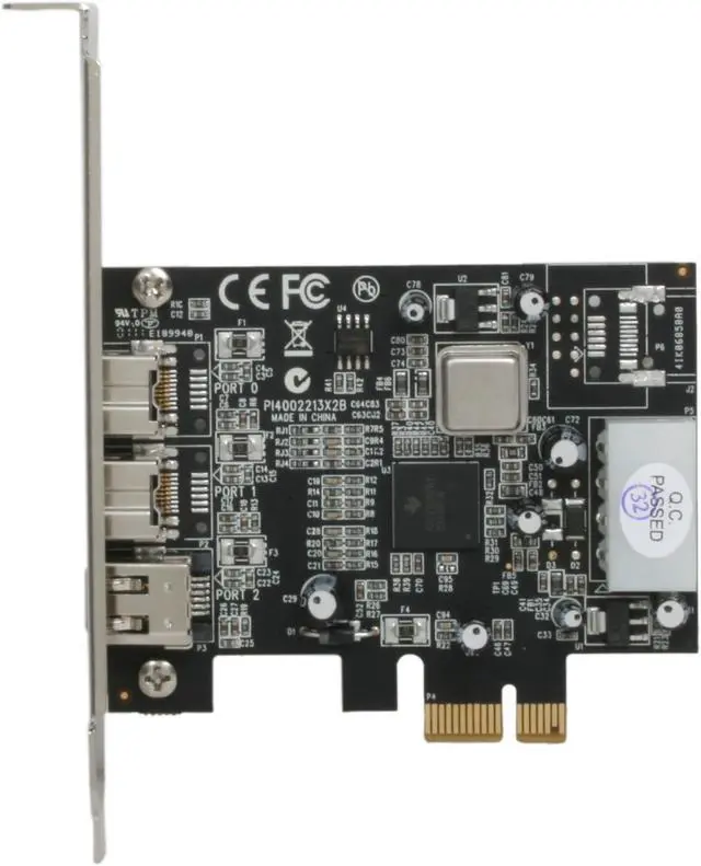 Alt view image 3 of 5 - VANTEC 2+1 FireWire 800/400 PCIe Combo Host Card Model UGT-FW210