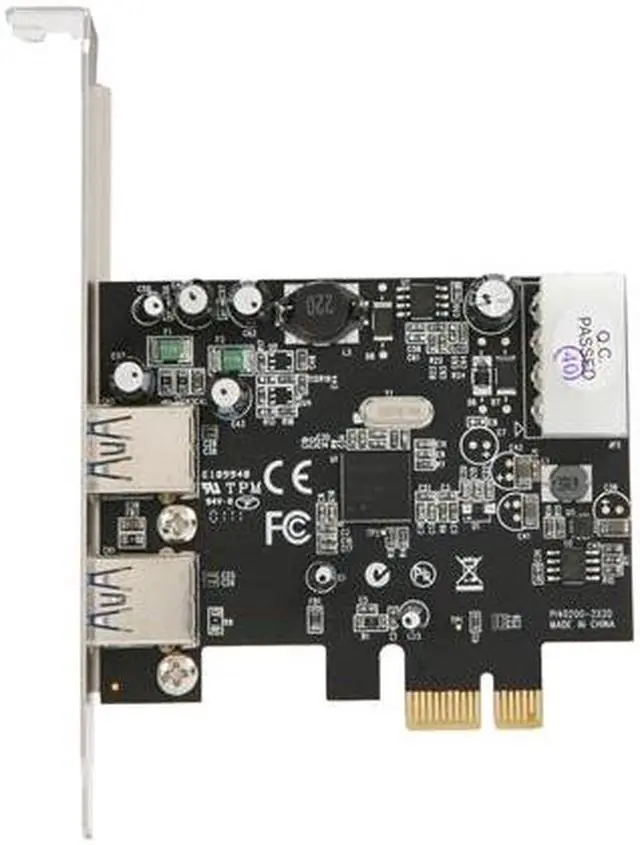 Alt view image 3 of 5 - VANTEC 2-Port SuperSpeed USB 3.0 PCI-e Host Card Model UGT-PC312 Renesas/NEC Chip