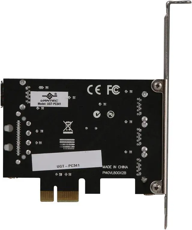 Alt view image 5 of 5 - VANTEC 4-Port SuperSpeed USB 3.0 PCIe Host Card Model UGT-PC341