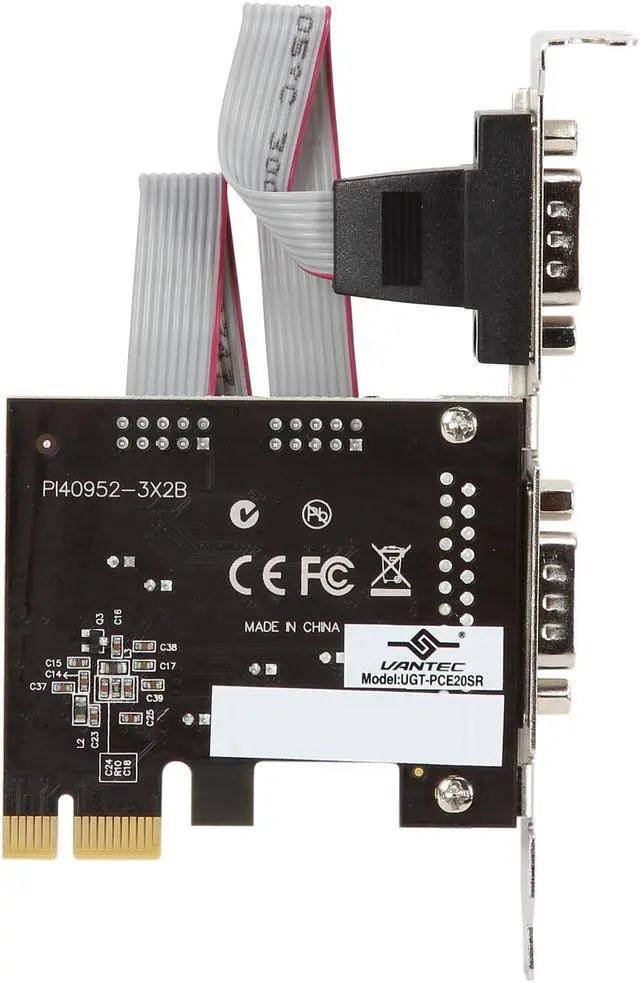 Alt view image 4 of 5 - VANTEC 2-Port Serial PCIe Host Card Model UGT-PCE20SR