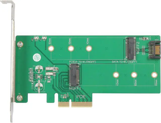 Alt view image 4 of 5 - VANTEC UGT-M2PC200 M.2 NVMe + M.2 SATA SSD PCIe X4 Adapter