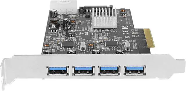 Alt view image 2 of 6 - VANTEC UGT-PCE470-2C Dual Chip 4-Port Dedicated 10Gbps USB 3.1 Gen 2 PCIe Host Card