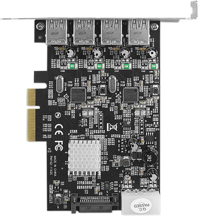 Alt view image 3 of 6 - VANTEC UGT-PCE470-2C Dual Chip 4-Port Dedicated 10Gbps USB 3.1 Gen 2 PCIe Host Card