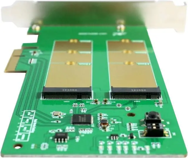 Alt view image 3 of 7 - VANTEC UGT-M2PC300R Dual M.2 SSD RAID PCIe X4 Host Card