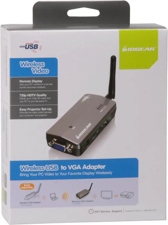 Alt view image 9 of 9 - IOGEAR GUW2015V Wireless USB to VGA Adapter