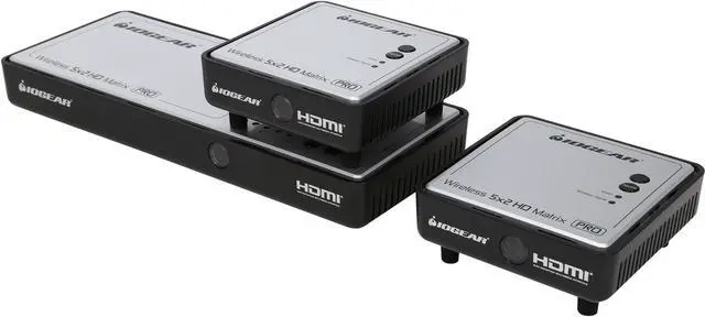 Main image of IOGEAR GWHDMS52MBK2 Long Range Wireless 5x2 HDMI Matrix PRO with 1 Additional Receiver