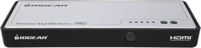 Alt view image 2 of 11 - IOGEAR GWHDMS52MBK2 Long Range Wireless 5x2 HDMI Matrix PRO with 1 Additional Receiver